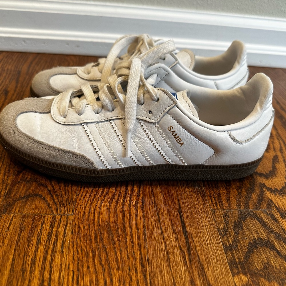 Adidas all white Sambas